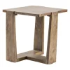 Kirkland's Home Natural Mango Wood T-Base Accent Table- Accent & End Tables