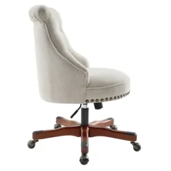 Kirkland's Home Natural Miller Tufted Office Chair- Office Furniture