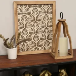 Kirkland's Home Natural Open Wood Frame Lantern- Lanterns