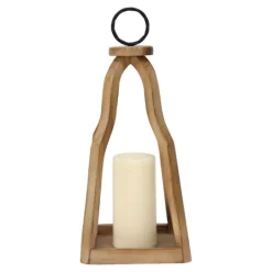Kirkland's Home Natural Open Wood Frame Lantern- Lanterns