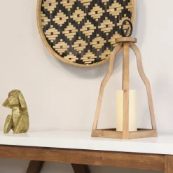 Kirkland's Home Natural Open Wood Frame Lantern- Lanterns