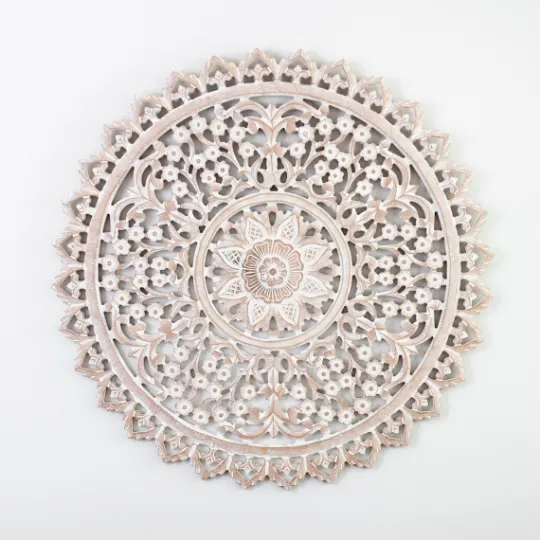 Kirkland's Home Natural Ornate Medallion Round Wall Plaque- Wall Plaques