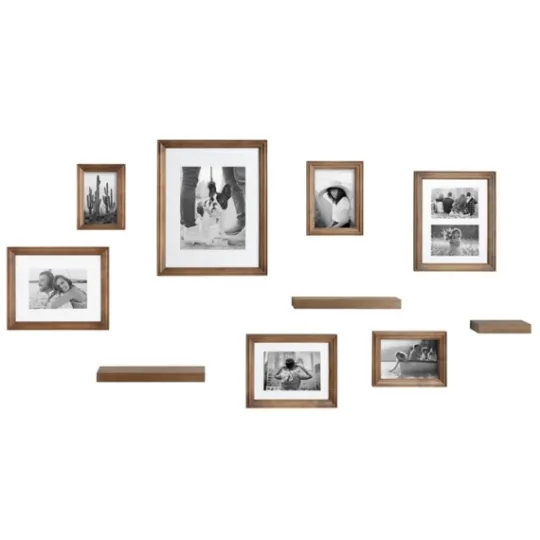 Kirkland's Home Natural 10-Pc. Gallery Wall Frame And Shelf Set- Gallery Wall Frames
