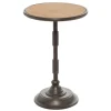 Kirkland's Home Natural Pine And Gray Metal Accent Table, 21 In.- Accent & End Tables