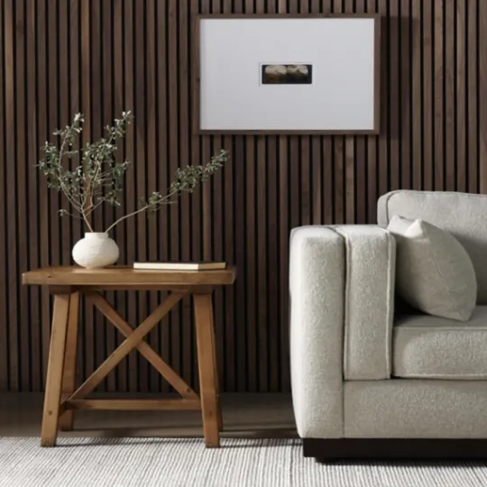 Kirkland's Home Natural Pine Wood Trellis Accent Table- Accent & End Tables