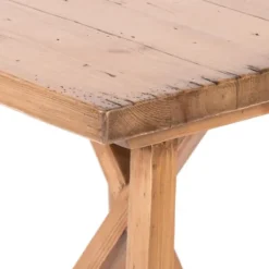Kirkland's Home Natural Pine Wood Trellis Accent Table- Accent & End Tables