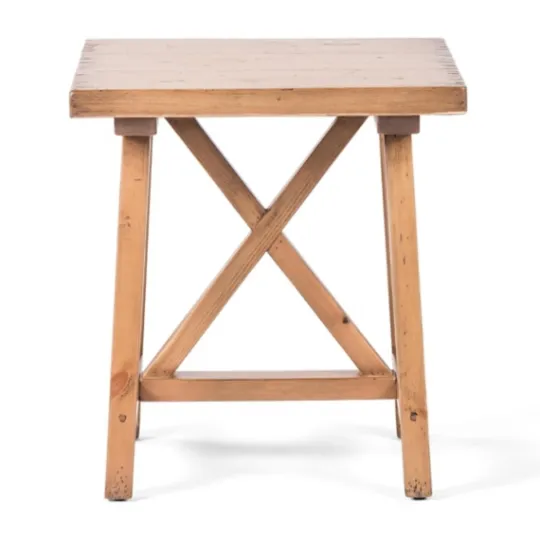 Kirkland's Home Natural Pine Wood Trellis Accent Table- Accent & End Tables