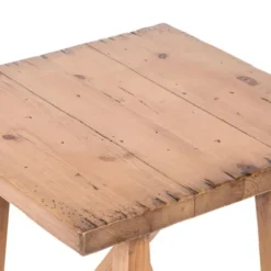 Kirkland's Home Natural Pine Wood Trellis Accent Table- Accent & End Tables