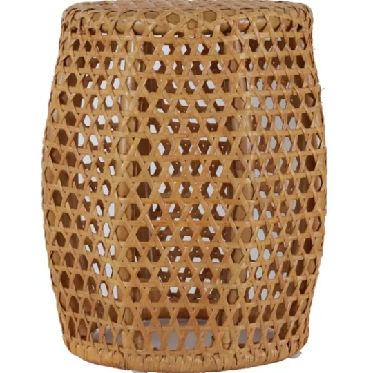 Kirkland's Home Natural Rat Drum 2-Pc. Accent Table Set- Accent & End Tables