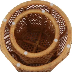 Kirkland's Home Natural Rat Drum 2-Pc. Accent Table Set- Accent & End Tables