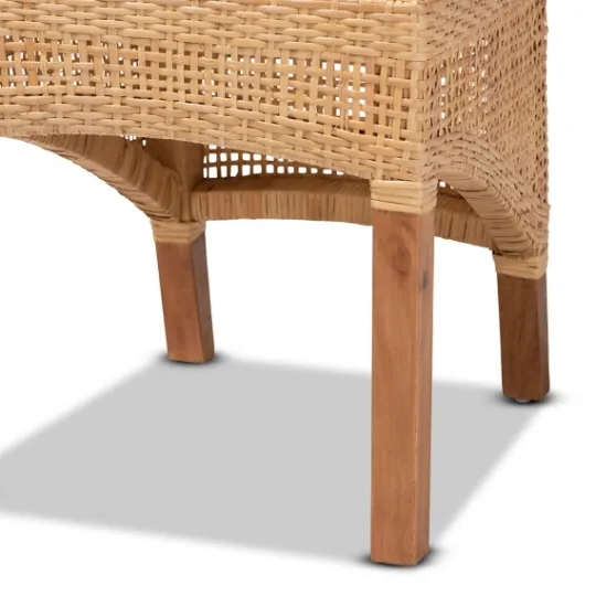 Kirkland's Home Natural Rat Woven Back Dining Chairs, Set Of 2- Dining Chairs