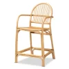 Kirkland's Home Natural Rat Woven Seat Counter Stool- Bar Stools & Counter Height Stools