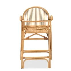 Kirkland's Home Natural Rat Woven Seat Counter Stool- Bar Stools & Counter Height Stools