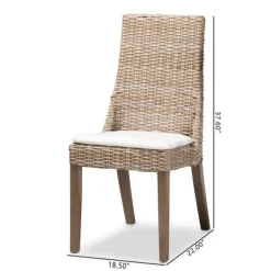 Kirkland's Home Natural Rattan High Back Dining Chairs, Set Of 2- Dining Chairs