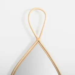 Kirkland's Home Natural Rattan Raindrop Wall Mirror- Decorative Mirrors