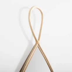 Kirkland's Home Natural Rattan Raindrop Wall Mirror- Decorative Mirrors