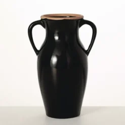 Kirkland's Home Natural Rimmed Onyx Urn Vase- Vases