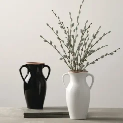 Kirkland's Home Natural Rimmed Onyx Urn Vase- Vases