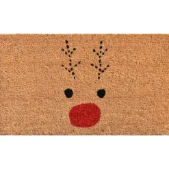 Kirkland's Home Natural Rudolph Coir And Vinyl Doormat, 29 In.- Doormats