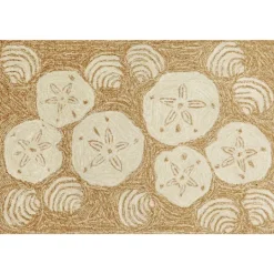 Kirkland's Home Natural Sand Dollar Outdoor Mat- Doormats