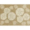 Kirkland's Home Natural Sand Dollar Outdoor Accent Rug- Outdoor Rugs
