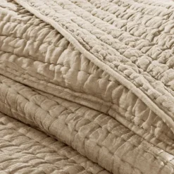 Kirkland's Home Natural Serene Quilted 3-Pc. Queen Coverlet Set- Bedspreads & Coverlets