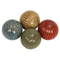Kirkland's Home Natural Shades Ceramic 4-Pc. Orb Filler Set- Bowl Filler