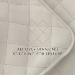 Kirkland's Home Natural Stitched Diamond 3-Pc. King Quilt Set- Quilts