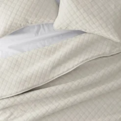 Kirkland's Home Natural Stitched Diamond 3-Pc. Queen Quilt Set- Quilts