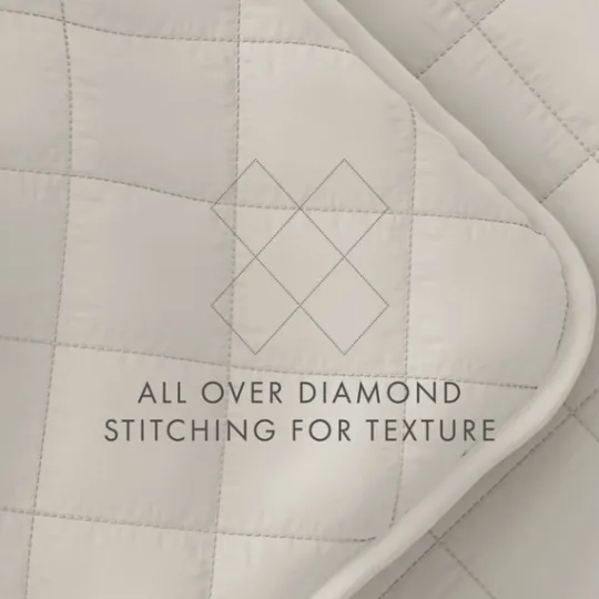 Kirkland's Home Natural Stitched Diamond 3-Pc. Queen Quilt Set- Quilts