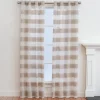 Kirkland's Home Natural Stripe Sheer Single Curtain Panel, 84 In.- Curtains & Drapes