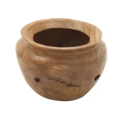 Kirkland's Home Natural Teak Wood Banga Bowl- Decorative Bowls & Jars