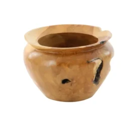 Kirkland's Home Natural Teak Wood Banga Bowl- Decorative Bowls & Jars