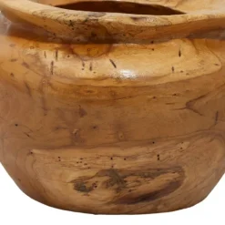Kirkland's Home Natural Teak Wood Banga Bowl- Decorative Bowls & Jars