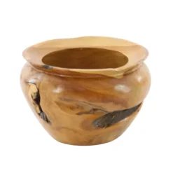 Kirkland's Home Natural Teak Wood Banga Bowl- Decorative Bowls & Jars