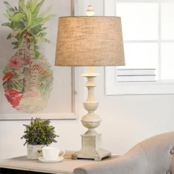 Kirkland's Home Natural Traditional Farmhouse Table Lamp- Table Lamps