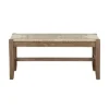 Kirkland's Home Natural Twisted Seagrass And Wood Bench- Benches & Ottomans