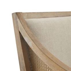 Kirkland's Home Natural Upholstery Cane Inset Accent Chair- Accent Chairs