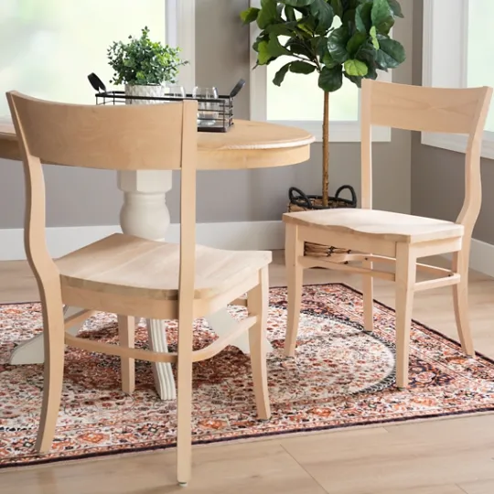 Kirkland's Home Natural Wave Frame Dining Chairs, Set Of 2- Dining Chairs