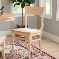 Kirkland's Home Natural Wave Frame Dining Chairs, Set Of 2- Dining Chairs