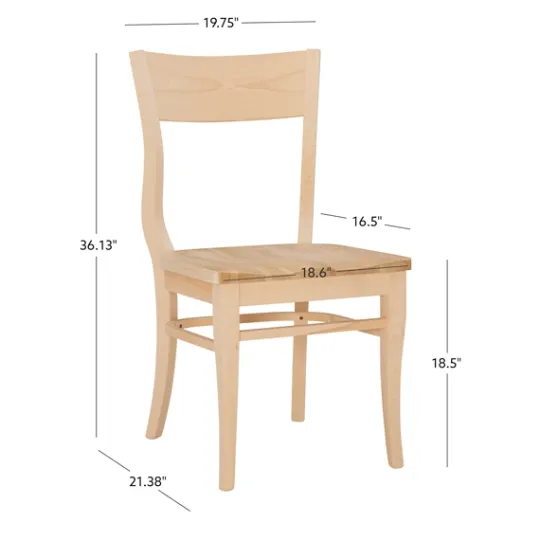 Kirkland's Home Natural Wave Frame Dining Chairs, Set Of 2- Dining Chairs