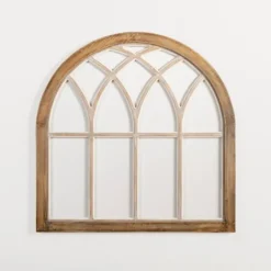 Kirkland's Home Natural Weathered Wood Window Arch Plaque- Wall Plaques