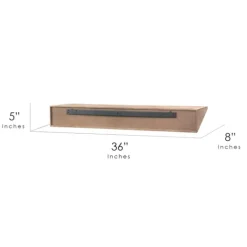 Kirkland's Home Natural Wedge Wood Large Floating Shelf- Shelves