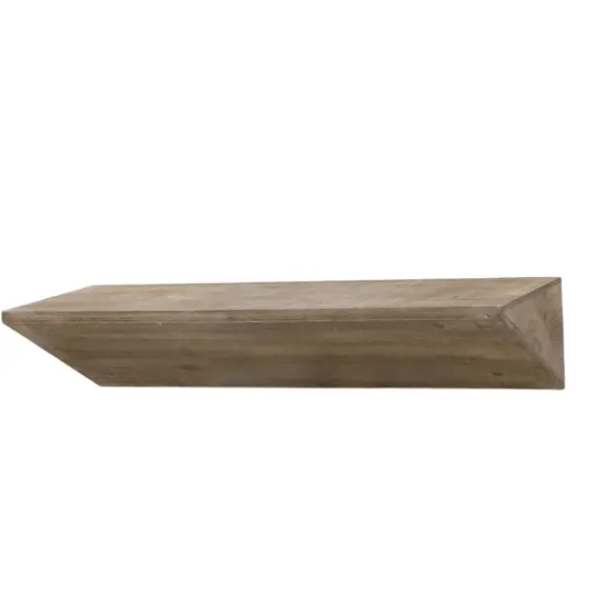 Kirkland's Home Natural Wedge Wood Small Floating Shelf- Shelves