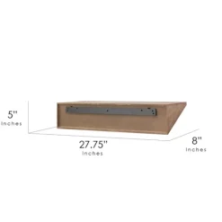 Kirkland's Home Natural Wedge Wood Small Floating Shelf- Shelves