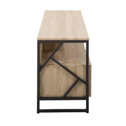 Kirkland's Home Natural Wood And Black Steel Media S D- Tv Stands & Media Consoles