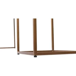 Kirkland's Home Natural Wood And Bronze Metal Console Table- Console Tables