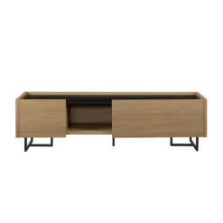 Kirkland's Home Natural Wood And Marble 2-Door Tv S D- Tv Stands & Media Consoles