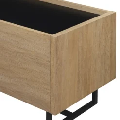 Kirkland's Home Natural Wood And Marble 2-Door Tv S D- Tv Stands & Media Consoles