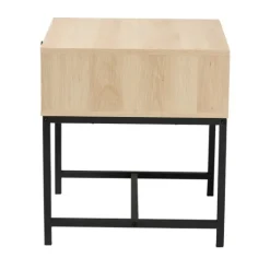 Kirkland's Home Natural Wood And Metal 1-Drawer Nights D- Nightstands